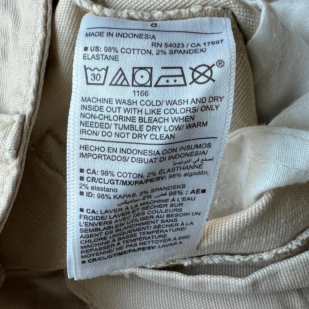 Old Navy Chino Pants Size 8 Wide Leg - Picture 8 of 9